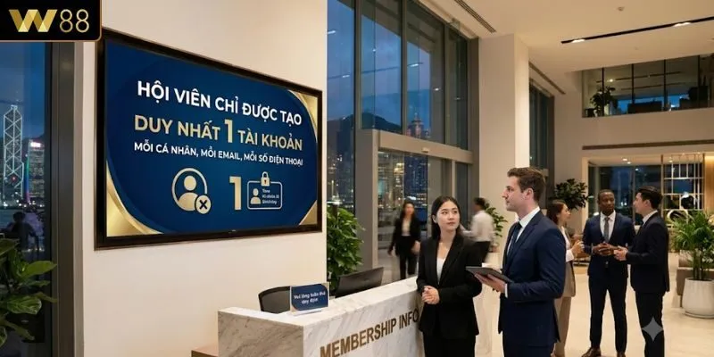 Hội viên chỉ được tạo duy nhất 1 tài khoản